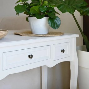 vidaXL Έπιπλο Τουαλέτα με Τρία Συρτάρια Λευκό