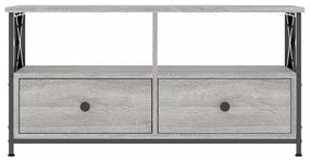 vidaXL Έπιπλο Τηλεόρασης Sonoma Γκρι 90x33x45 εκ. Επεξ. Ξύλο/Σίδερο