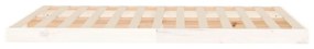 vidaXL Πλαίσιο Κρεβατιού Λευκό 120x190 εκ. Ημίδιπλο Μασίφ Ξύλο Πεύκου