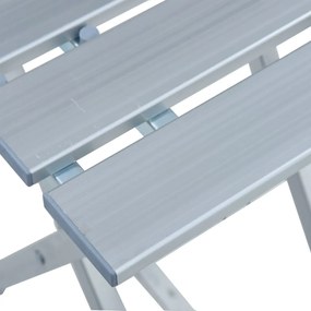 vidaXL Πτυσσόμενο Σκαμπό  28 x 26 x 39 εκ. Αλουμινίου