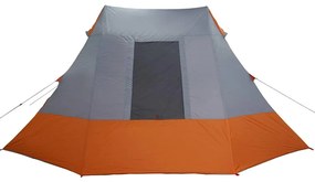 vidaXL Σκηνή Camping Γκρι και πορτοκαλί 482 x 360 x 227 εκ Πολυεστέρας