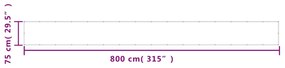 Διαχωριστικό Βεράντας Μπεζ 75x800εκ 100% Πολ. Ύφασμα Oxford - Μπεζ