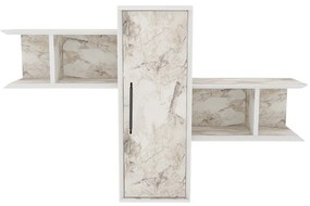 Ραφιέρα Τοίχου Olida 322RTC1704 118,6x35x51,8cm Marble Effect White