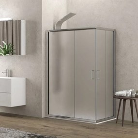 Karag Καμπίνα τετράγωνη με fabric κρύσταλλο NEW FLORA 100 Χρωμέ 100x100x180cm