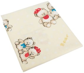 Σεντόνια Παιδικά Σετ 2τμχ Two Lovely Bears 67 Ecru DimCol Μονό 160x240cm 100% Cotton