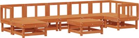 vidaXL Σετ Ξαπλώστρας Κήπου ARAKIL 8 pcs Κερί Παλαίωσης