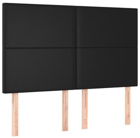 vidaXL Κεφαλάρια Κρεβατιού 4 τεμ. Μαύρα 72x5x78/88 εκ. Συνθετικό Δέρμα