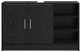 vidaXL ντουλάπι λεκάνης  Μαύρης Δρυς 90x29x55 εκ. Επεξεργασμένο Ξύλο