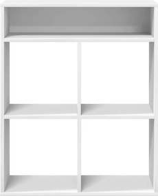 vidaXL Βιβλιοθήκη Λευκή 66x31x80 εκ. από Επεξεργασμένο Ξύλο