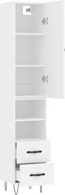 vidaXL Ντουλάπι Λευκό 34,5 x 34 x 180 εκ. από Επεξεργασμένο Ξύλο