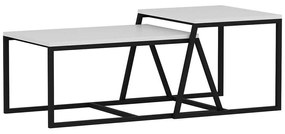 Ζιγκόν Minimal (Σετ 2Τμχ) 382NRC1204 75x50x38/55x57x45cm White-Black