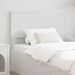 vidaXL Κεφαλάρι με κεφαλάρι Λαμπερό Λευκό 90 cm Επεξεργασμένο ξύλο