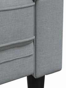 vidaXL Σετ Καναπέ 3 pcs Ανοιχτό γκρι ύφασμα