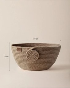 Stewehome Καλάθι αποθήκευσης με φυσικό χρώμα Μπεζ 27x14x16 cm