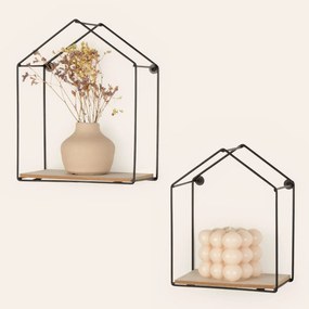 Ράφια Max Home Σίδερο Ξύλο MDF 21 x 25 x 10 cm (x6)