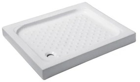 Karag Porcelain Ντουζιέρα ορθογώνια πορσελάνης 80x120x11cm Λευκή