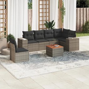 vidaXL Patio Sofa Set 6-θέσια Grey