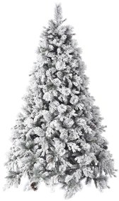Χριστουγεννιάτικο Δέντρο Χιονισμένο Με Κουκουνάρια Flocked Alaska Πλαστικο-Pvc 1.066 Tips iliadis Υ150εκ. 67529