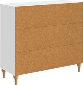 vidaXL Πλαϊνό γραφείο Γυαλιστερό Λευκό 89 x 34,5 x 80 εκ