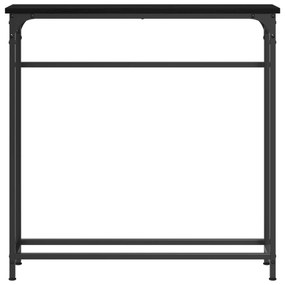 vidaXL Κονσόλα Μαύρη Δρυς 75x19,5x75 εκ Επεξεργασμένου Ξύλου