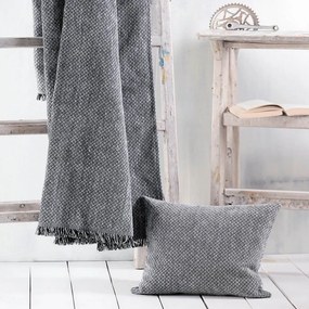 Ριχτάρι Tempe Grey Black Ρυθμός Διθέσιο 180x240cm Chenille,Βαμβάκι,Polyester