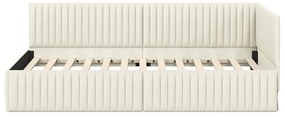 vidaXL Κρεβάτι Γωνίας με κεφαλάρι Κρεμ 100 x 200 cm Βελούδο