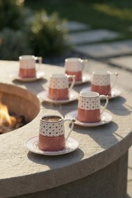 Stewehome Σετ πορσελάνινων φλιτζανιών καφέ για 6 άτομα Πολύχρωμο