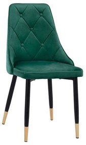 Καρέκλα Fannie HM8701.03 49x53x88Υcm Forest Green Σετ 2τμχ Βελούδο, Μέταλλο