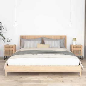 vidaXL Κομοδίνα 2 τεμ. 40x30x55,5 εκ Επεξεργασμένο Ξύλο &amp; Σίδερο