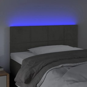 Κεφαλάρι Κρεβατιού LED Σκούρο Γκρι 90x5x78/88 εκ. Βελούδινο 3121649
