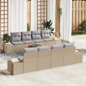 vidaXL Σετ Καναπέ Κήπου 7 pcs Beige, ανοιχτό γκρι 55 x 55 x 37 εκ