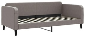 vidaXL Καναπές Κρεβάτι Συρόμενος Taupe 90x200 εκ. Ύφασμα &amp; Συρτάρια