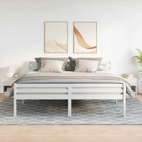 vidaXL Κομοδίνα 2 τεμ. με Συρτάρι Λευκά 39x28x41 εκ.