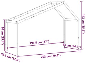 ΟΡΟΦΗ ΚΡΕΒΑΤΙΟΥ ΠΑΙΔΙΚΗ ΛΕΥΚΟ 203X95,5X142ΕΚ. ΜΑΣΙΦ ΞΥΛΟ ΠΕΥΚΟΥ 846941