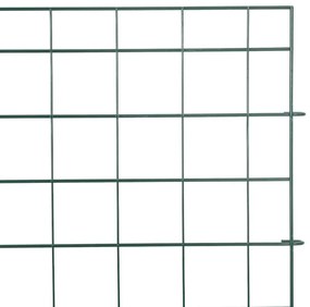 vidaXL Σετ φράχτη για λιμνούλες 5 pcs Πράσινο 100 x 50 cm Ατσάλι