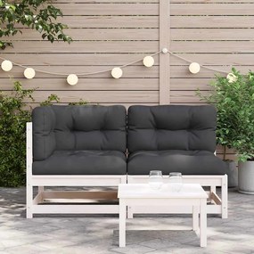 vidaXL Patio Sofa White Pine