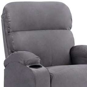 Πολυθρόνα C0122.10 Γκρί Βελούδο με Μηχανισμό Relax 80x92x102Υ εκ. 80x92x102 εκ.