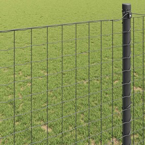 vidaXL Φράχτης Εuro 0,6 x 10 μ Σίδηρος με επικάλυψη PVC Γκρι