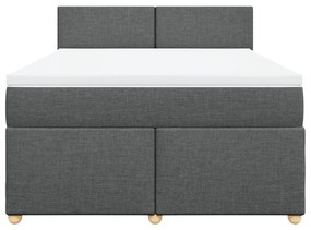 ΚΡΕΒΑΤΙ BOXSPRING ΜΕ ΣΤΡΩΜΑ ΣΚΟΥΡΟ ΓΚΡΙ 140X190 ΕΚ. ΥΦΑΣΜΑΤΙΝΟ 3288969