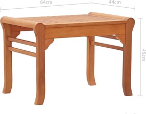 vidaXL Πάγκος Κήπου 64 εκ. από Μασίφ Ξύλο Ευκαλύπτου