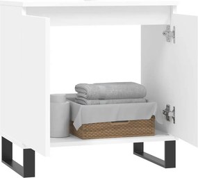 vidaXL Ντουλάπι Μπάνιου Λευκό 58 x 33 x 60 εκ. από Επεξεργασμένο Ξύλο