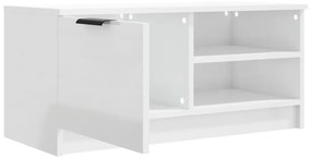 vidaXL Έπιπλο Τηλεόρασης Γυαλ. Λευκό 80x35x36,5 εκ. Επεξεργασμένο Ξύλο