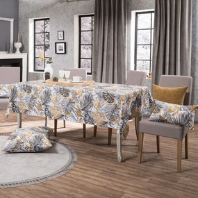 Τραπεζομάντηλο Frontera Grey-Gold Teoran 135X220 Cotton-Polyester