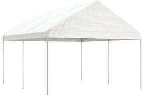 vidaXL Κιόσκι με Τέντα Λευκό 4,46 x 4,08 x 3,22 μ. από Πολυαιθυλένιο