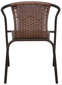 Καρέκλα - Πολυθρόνα CAMEL C5015.02 Μεταλλική Καφέ με Wicker 48x48-53x72 εκ. 48x53x72 εκ.