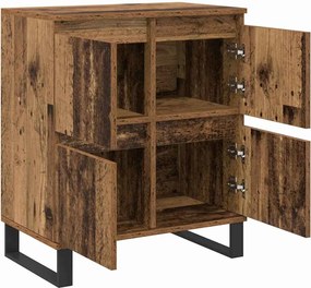 vidaXL Πλαϊνό γραφείο 3 pcs Παλιό ξύλο 60 x 35 x 70 cm