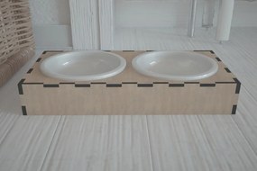 Σετ των 2 Intra απο ξύλο plywood 3mm-4mm πάχος – Ξύλινη βάση για μπολ για σκύλους / Τροφοδότης σκύλων 280 Δίασταση  20x20 cm INTRAFABR-50101188