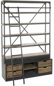Βιβλιοπωλείο DKD Home Decor Μέταλλο Αλουμίνιο Τζίντζερ (160 x 45 x 243 cm)