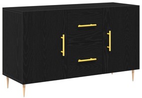 vidaXL Κονσόλα Μαύρη Δρυς 100x36x60 εκ. Κατασκευασμένο Ξύλο