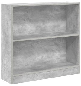 vidaXL Βιβλιοθήκη Γκρι του Σκυροδέματος 80 x 24 x 75 εκ. Μοριοσανίδα